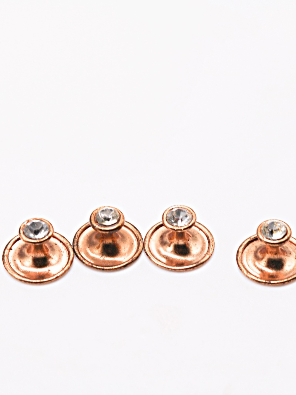 Antique Rock Crystal Tuxedo Studs Set of 4